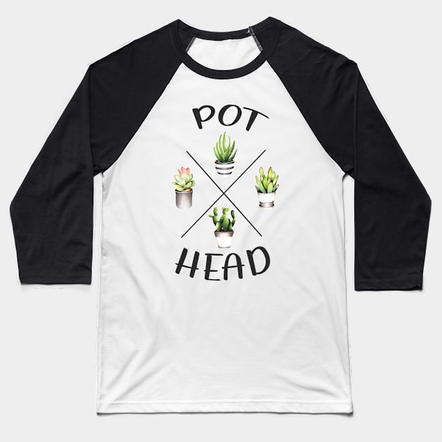 Pot Head Succulent Shirt Baseball T-Shirt by Biden's Shop